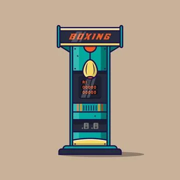 Arcade Boxing Stock Illustration