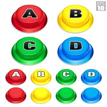 Arcade Buttons Retro Gaming Stock-Illustration