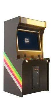 Arcade cabinet isolated on white background Stock Illustration