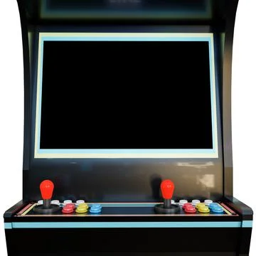 Arcade cabinet isolated  white Stock Illustration
