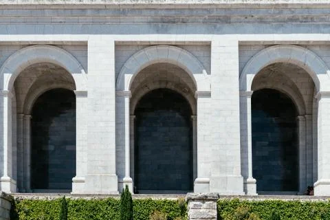 Arcade of classic building Stock Photos