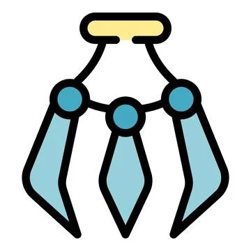 Arcade claw crane machine winning a round prize icon Stock Illustration