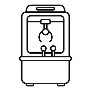 Arcade claw machine game grabber icon vector Stock Illustration