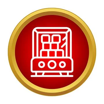 Arcade claw machine game line art icon Stock Illustration