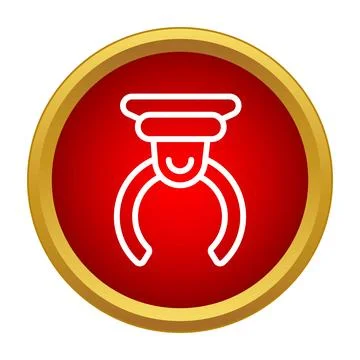 Arcade claw machine grabbing mechanism icon Stock Illustration