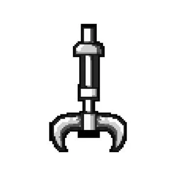 Arcade claw machine pixel art vector illustration Stock Illustration