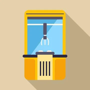 Arcade claw machine with robotic grabber arm Stock Illustration