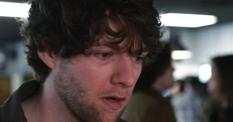 Arcade: Close Up Man Playing Pinball Stock Footage 107945688