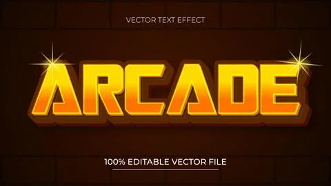 Arcade editable text effect suitable for cyber and gaming イラスト素材