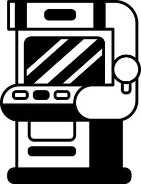 Arcade game with a button Stock Illustration