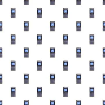 Arcade game cabinet pattern forming a retro gaming background Stock Illustration