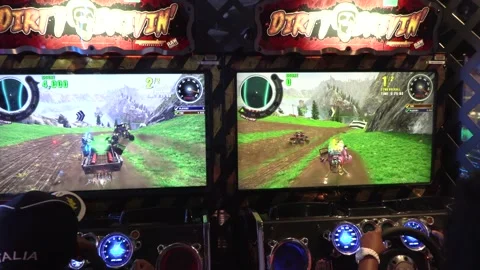 Arcade game Centre for children Stock Footage 251741611