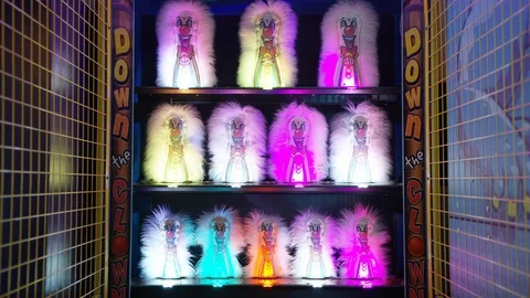 Arcade Game Clowns 4k Stock Footage 93664342