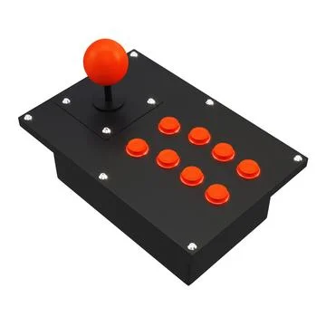 Arcade game controller isolated on white background Stock Illustration