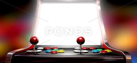 Arcade game with illuminated screen Stock Illustration
