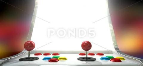 Arcade game with illuminated screen Stock Illustration