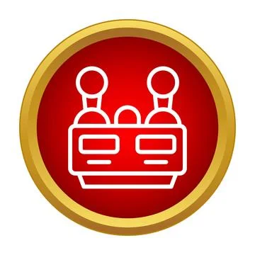 Arcade game joysticks and control panel icon Stock Illustration