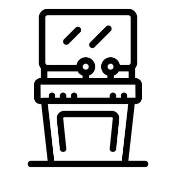 Arcade game machine with big screen for gaming Stock Illustration