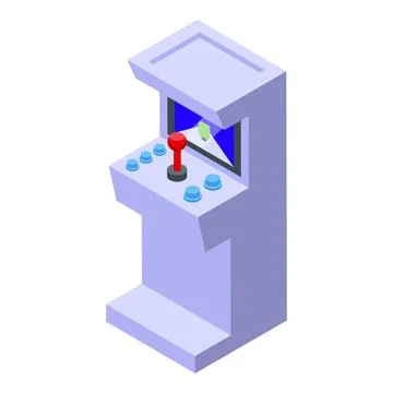 Arcade game machine displaying gaming console interface Stock Illustration