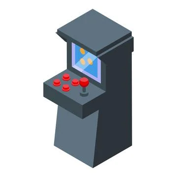 Arcade game machine displaying gaming interface Stock Illustration