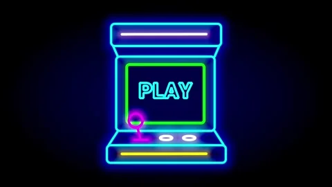 Arcade Game Machine Icon Stock Footage 335632748