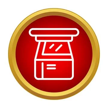 Arcade game machine icon representing retro gaming Stock Illustration