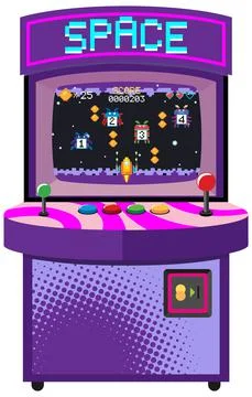 Arcade game machine isolated Stock Illustration