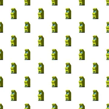 Arcade game machine pattern creating a retro gaming background Stock Illustration
