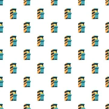 Arcade game machine pattern creating a retro gaming background Stock Illustration