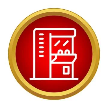 Arcade game machine pixel art retro gaming icon Stock Illustration