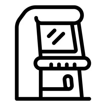 Arcade game machine showing playing screen interface Stock Illustration