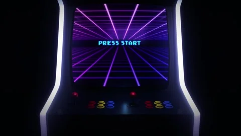Arcade game machine transition. 3D motion graphics, animation template Stock Footage 278415940