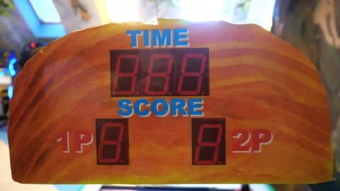 Arcade game machines with scoring LED Stock Footage 265926295