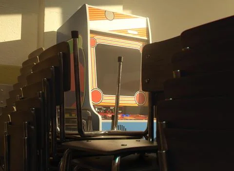 Arcade Game In A Room Stock Photos