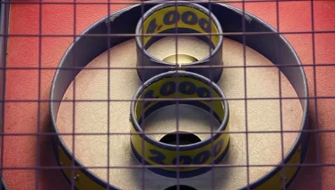 Arcade Game Skeeball Closeup shot 動画素材 7733574