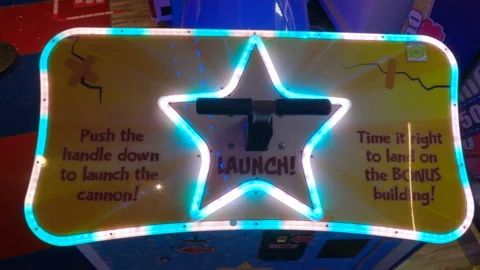 Arcade Game Star With Flashing Lights Stock Footage 144593233