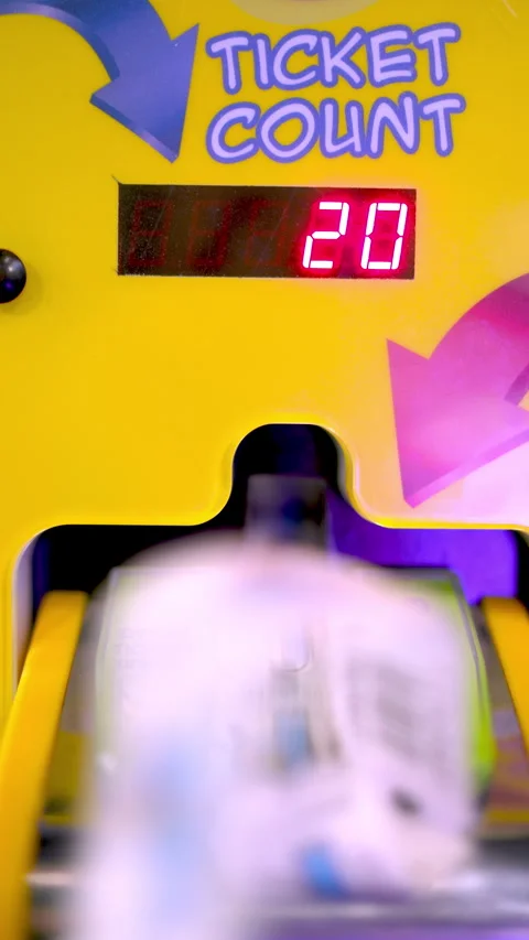 Arcade game ticket counter rapidly increasing Stock Footage 314077905