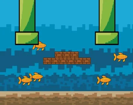 Arcade game world and pixel scene design  vector illustration イラスト素材