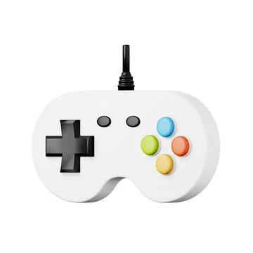 Arcade gamepad joystick controller high quality 3D render illustration icon. Stock Illustration