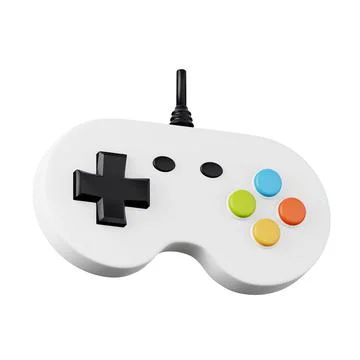 Arcade gamepad joystick controller high quality 3D render illustration icon. Stock Illustration