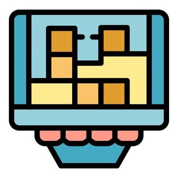 Arcade gameplay icon vector flat Stock Illustration