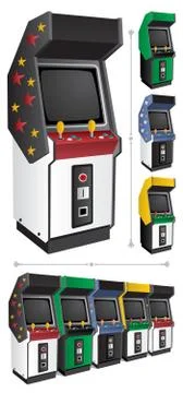 Arcade Games Stock Illustration