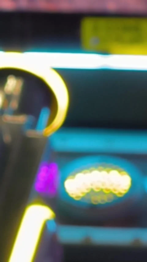 Arcade games lights vert hh commands Stock Footage 335996669
