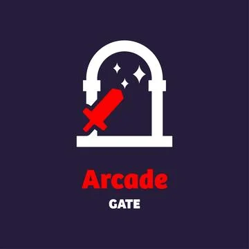 Arcade Gate Logo Stock Illustration
