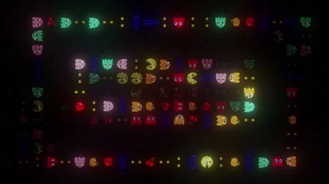 Arcade LED Outward SpiralHD Stock Footage 48989712
