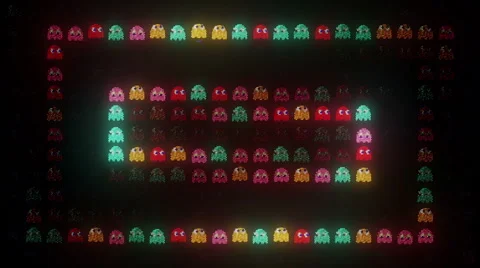 Arcade LED Restless Ghosts Video stock 48989821