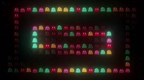 Arcade LED Restless GhostsHD Video stock 48989610