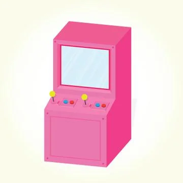 Arcade machine cabinet isolated vector Stock Illustration