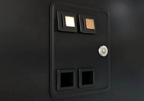 Arcade Machine Coin Slot Panel Stock Illustration