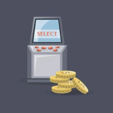 Arcade machine design Stock Illustration